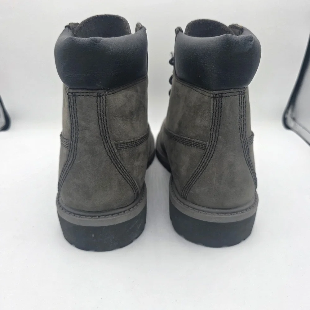 Timberland 6 Inch Premium Grey Waterproof Boots 9590R Youth 4 Women 5.5